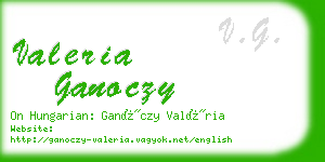 valeria ganoczy business card